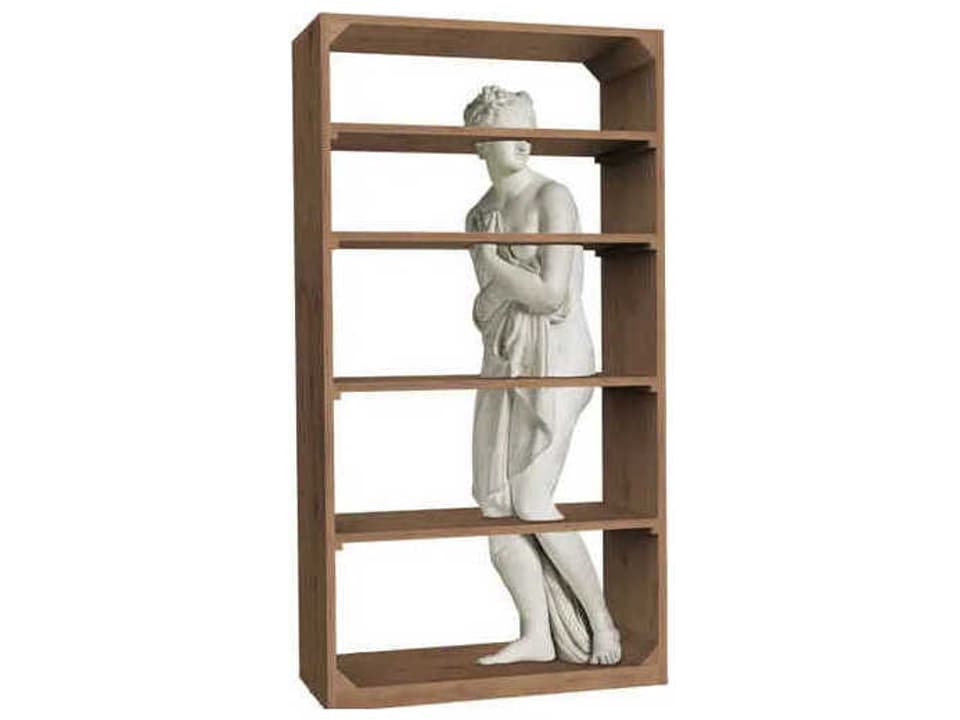 Venus 5-Shelf Bookcase by Fabio Novembre in Natural Oak with White Marble