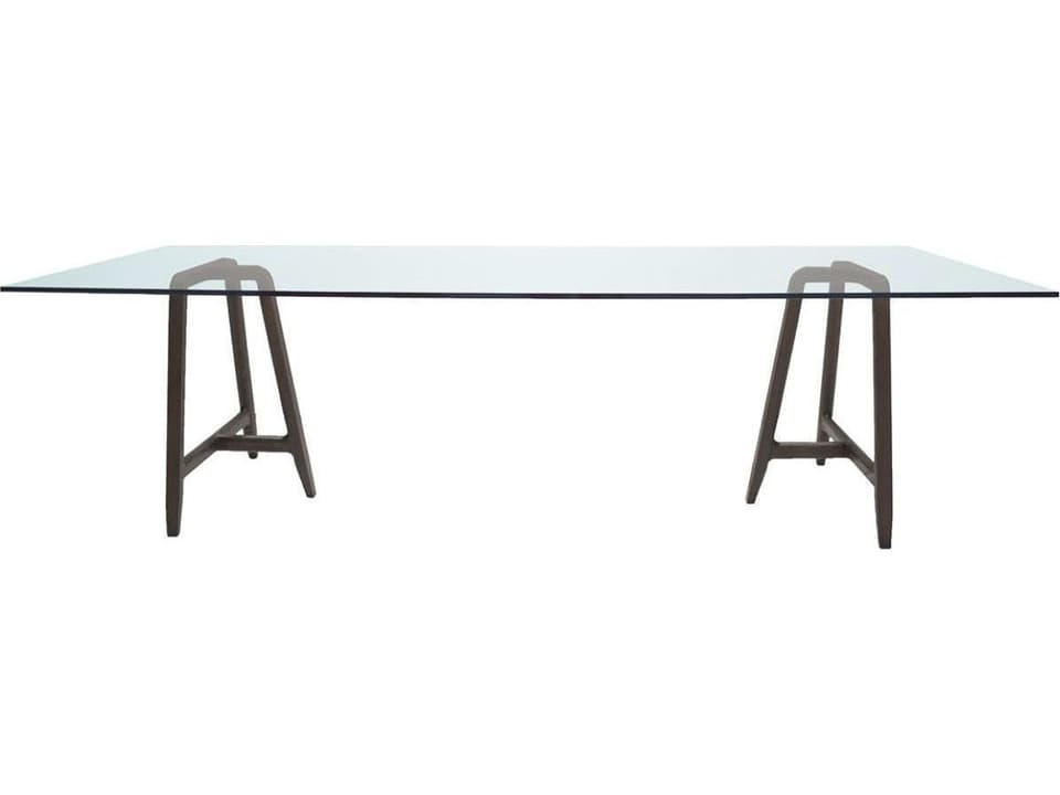Easel By Ludovica + Roberto Palomba Rectangular Glass Dining Table