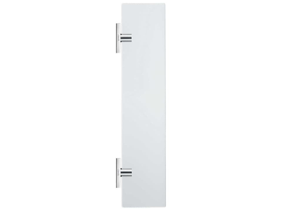 Karree 24-Inch Glass Bathroom Shelf with Chrome Brackets