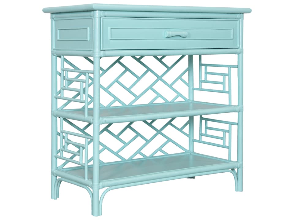 Chippendale Rattan End Table