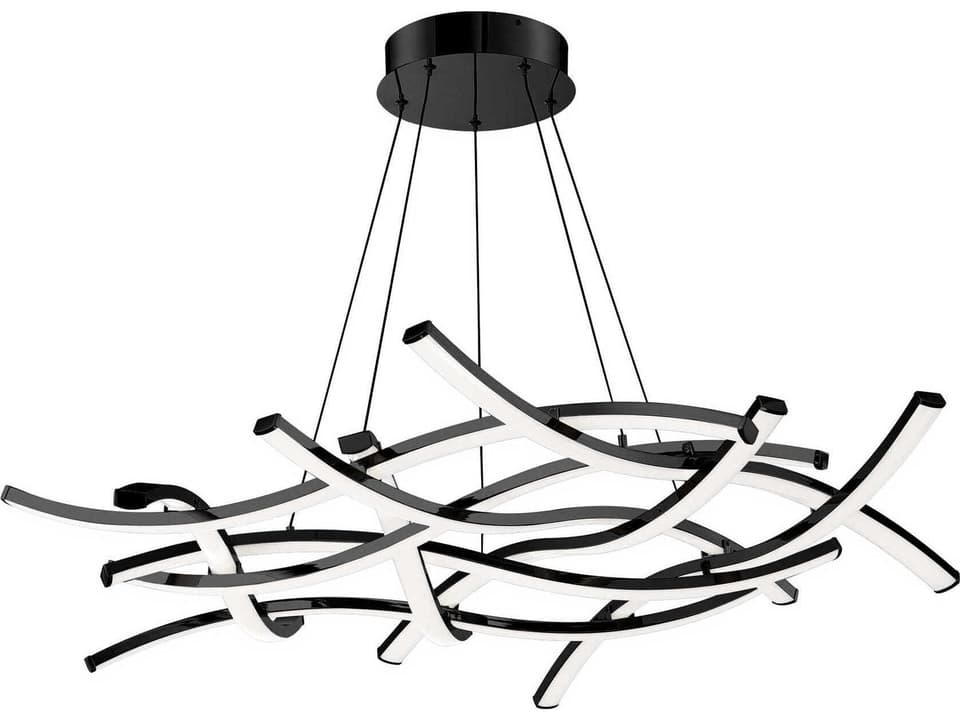 9-Light Divergence Chandelier in Black