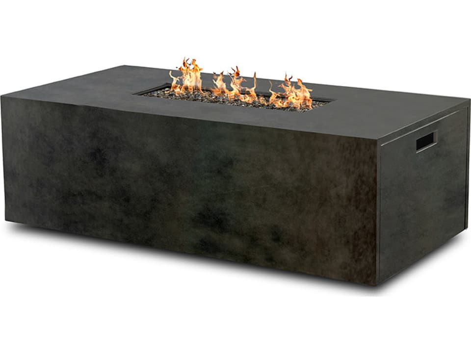 Bellino Aluminum Rectangular Fire Pit with Lid