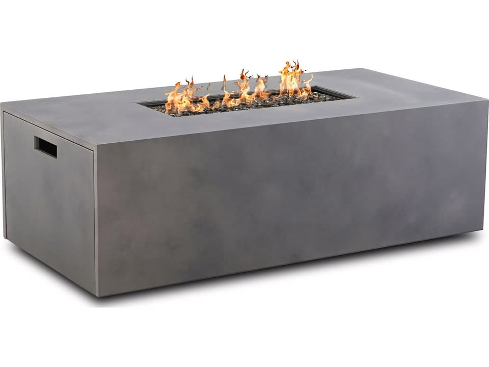 Bellino 60 x 30 Inch Aluminum Fire Pit with Lid