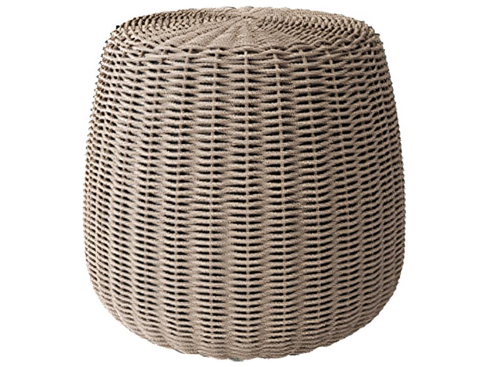 Cloud Woven Small Pouf with Eco-Weave
