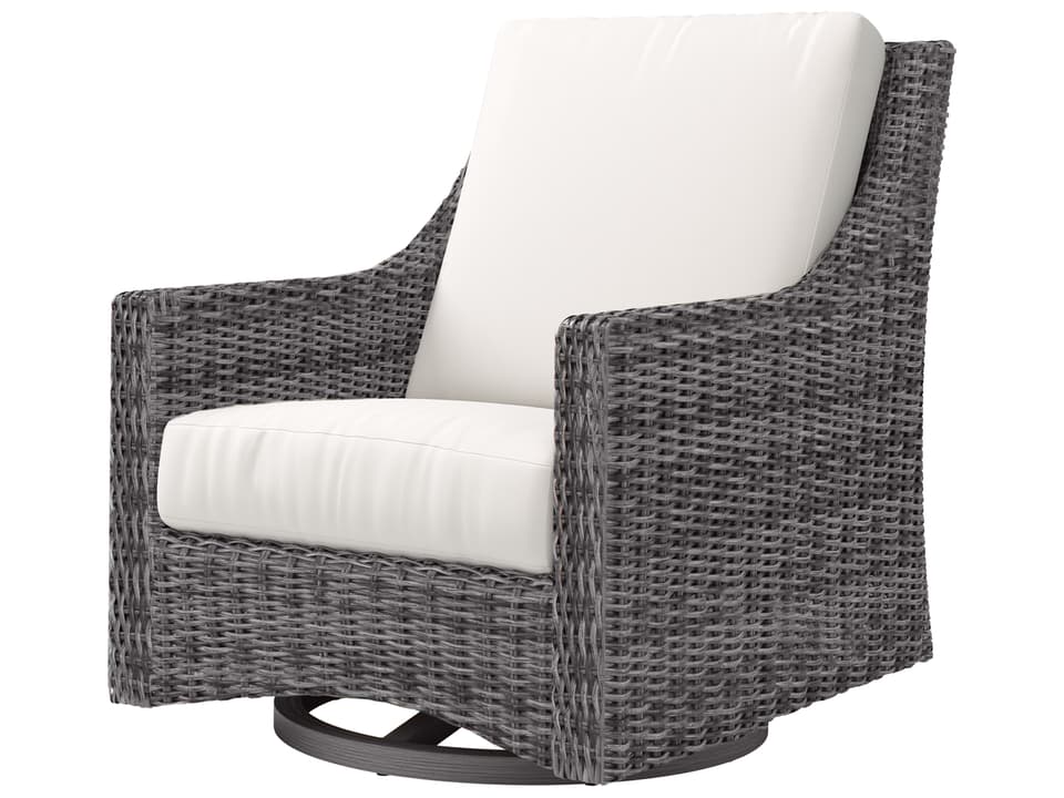 Avallon Wicker High Back Swivel Glider Patio Lounge Chair
