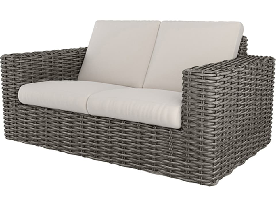 Mia Cushion Wicker Outdoor Loveseat