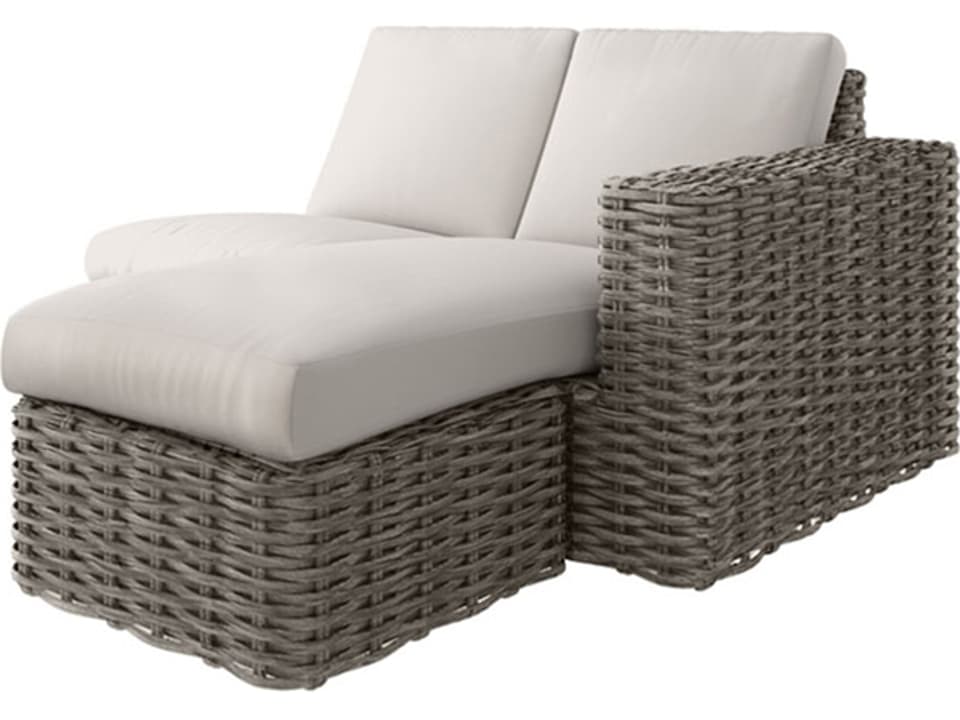 Mia Left Loveseat Section with Chaise Cushion in Fog