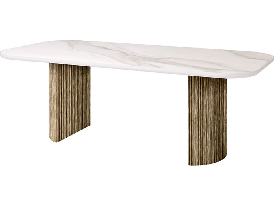 Hampton Aluminum Rectangular Dining Table Base in Timber