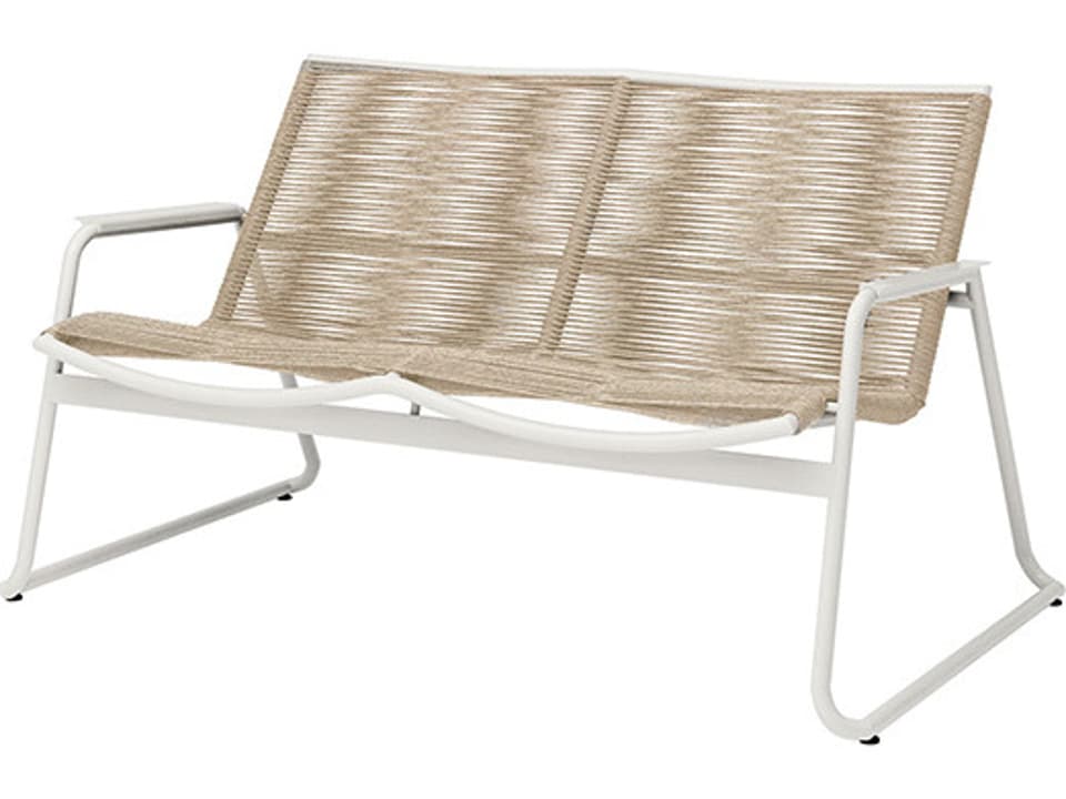 Cabana Wicker Outdoor Loveseat Stackable Aluminum