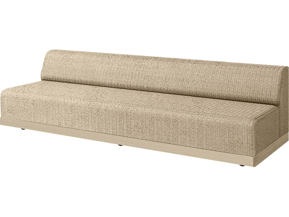 Grande Aluminum Wicker Padded Armless Outdoor Sofa Section