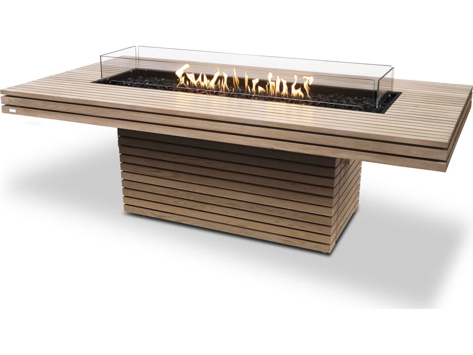 Gin 90 Dining Fire Table in Teak