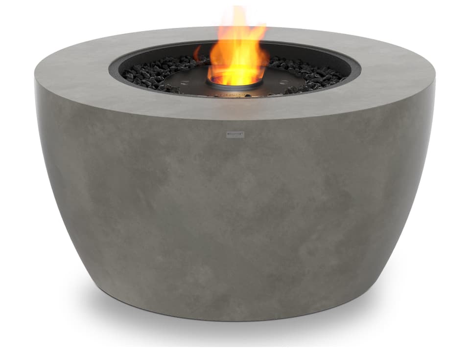 Pod 40 Round Fire Pit Bowl with Ethanol Burner in Natural