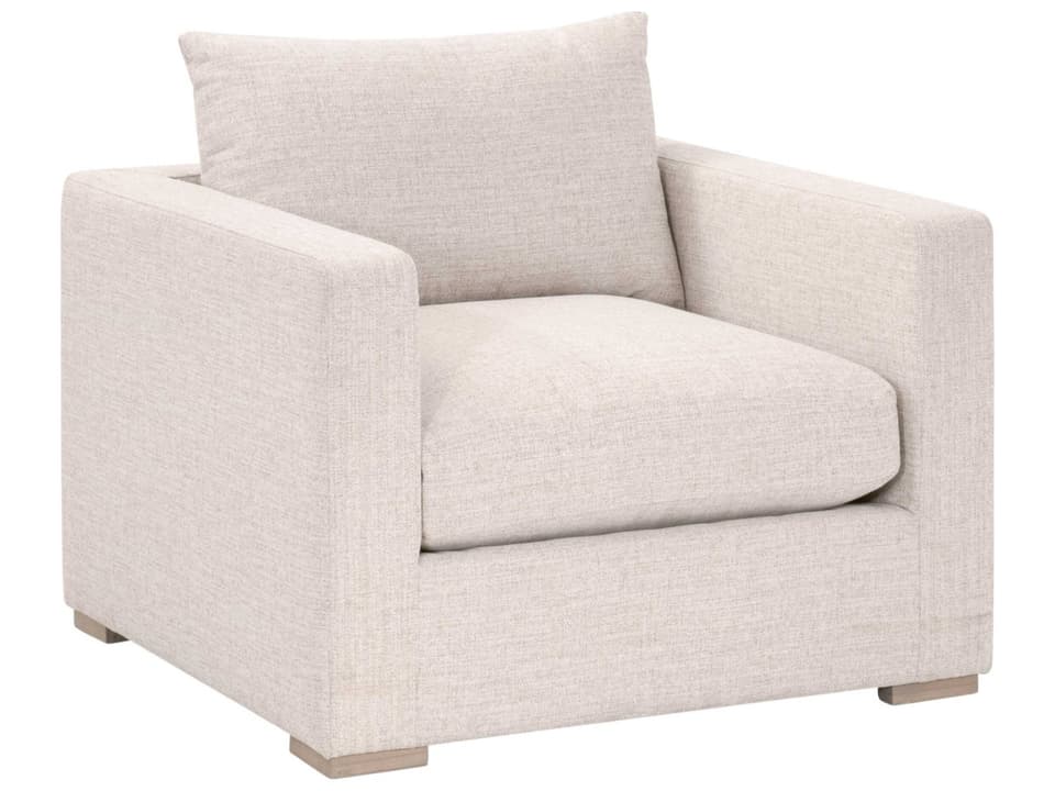 Stitch & Hand Fabric Cushion Lounge Chair in Desert Accoya and Shapiro Sand