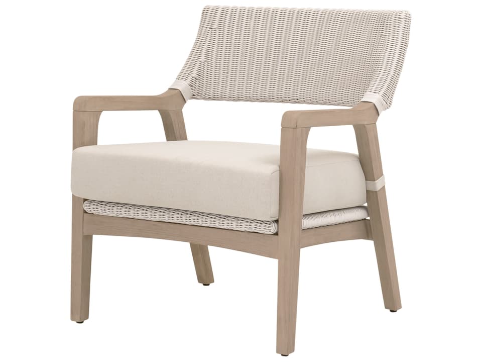 Lucia Woven Lounge Chair Washed Ever Teak Pure White Wicker