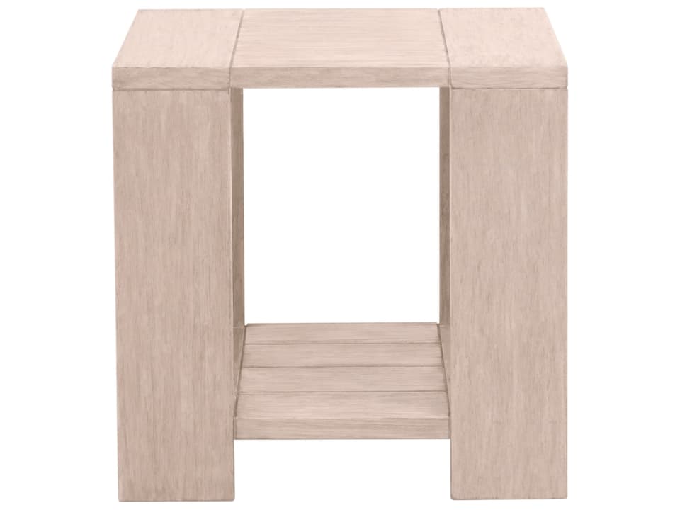 Sur Outdoor Square End Table Washed Ever Teak
