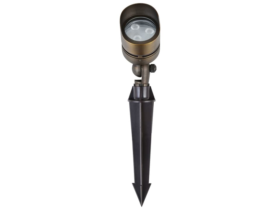 Aera Integrated LED Outdoor Spot Light in Antique Brass