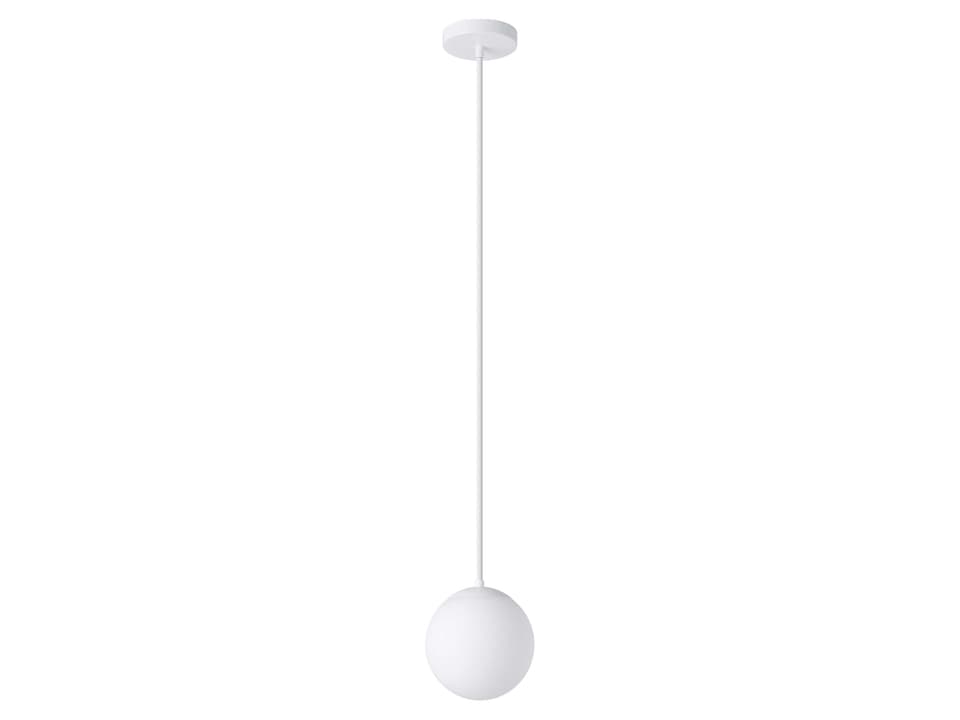 Rondo Single-Light Round Pendant Light in White