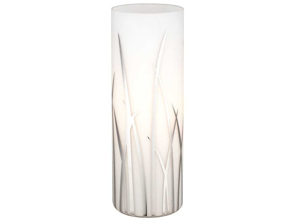 Rivato Chrome White Glass Table Lamp