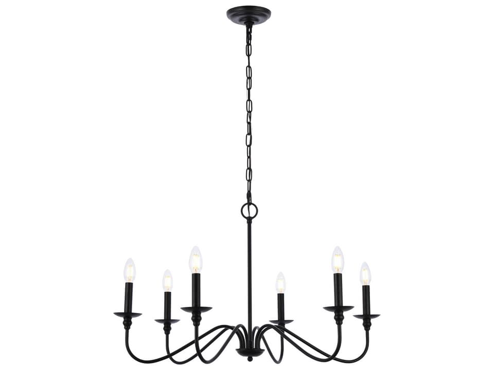 Rohan 6-Light Chandelier in Matte Black