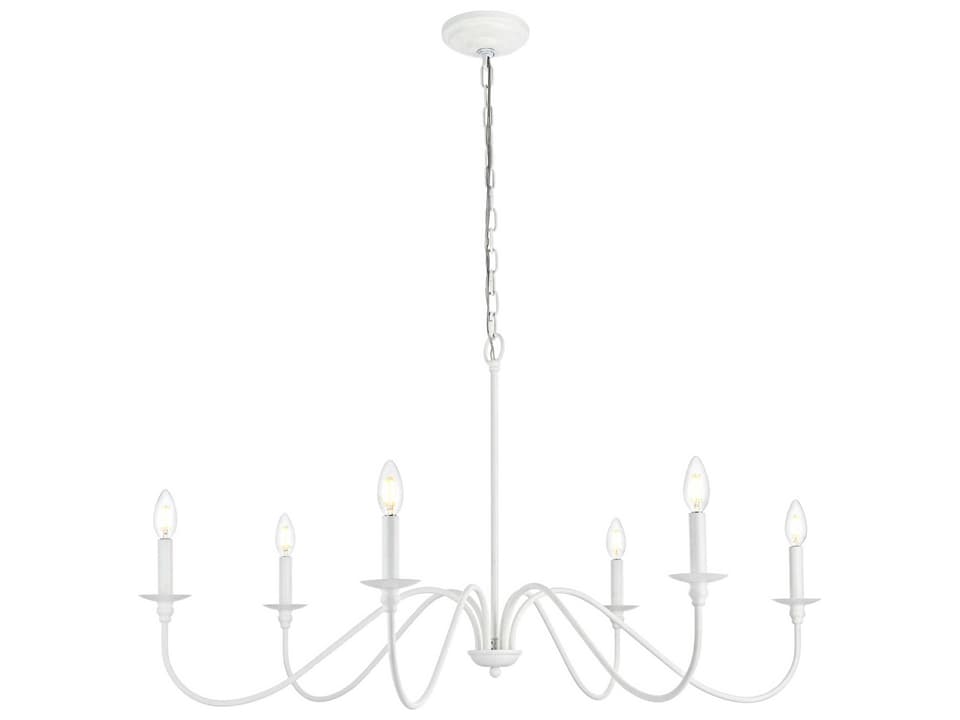 6-Light Rohan Chandelier in White