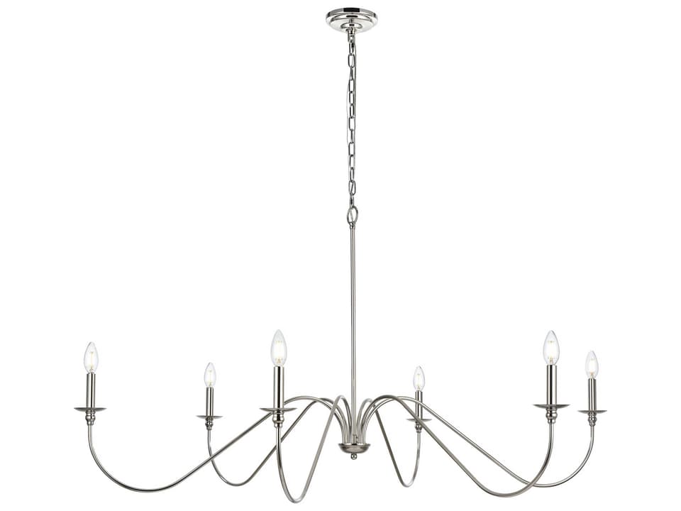 Rohan 6-Light Polished Nickel Chandelier Transitional