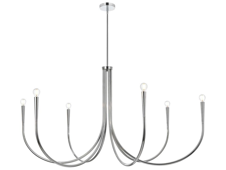 6-Light Layne Chandelier in Chrome