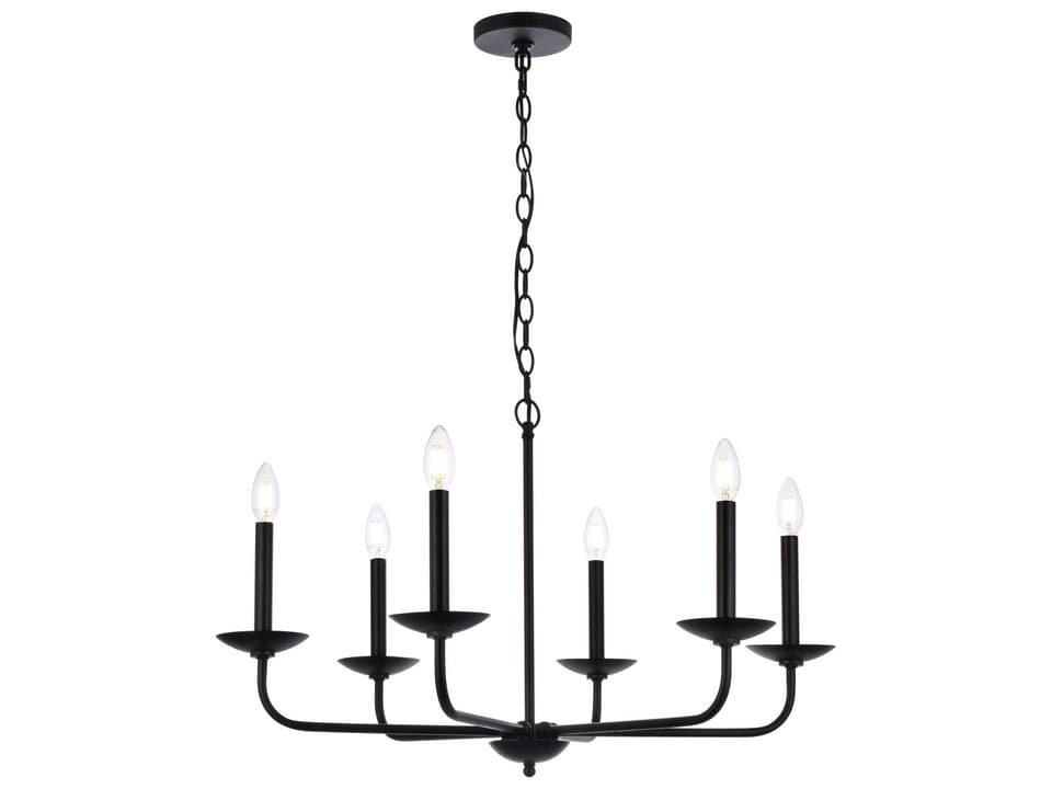 Cohen 6-Light Pendant Black Finish