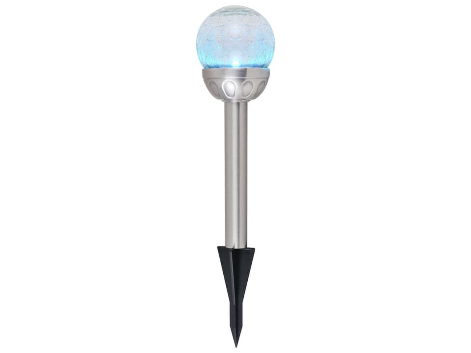 Allium 4-Pack Solar Powered LED Outdoor Path Light in Silver