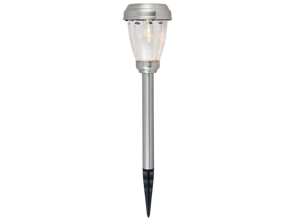 Fae 6-Pack Solar LED Outdoor Path Lights in Silver Finish