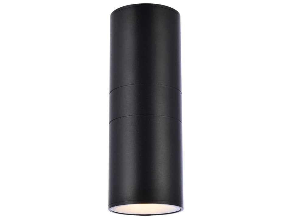 Raine 2-Light Modern Outdoor Wall Sconce in Black