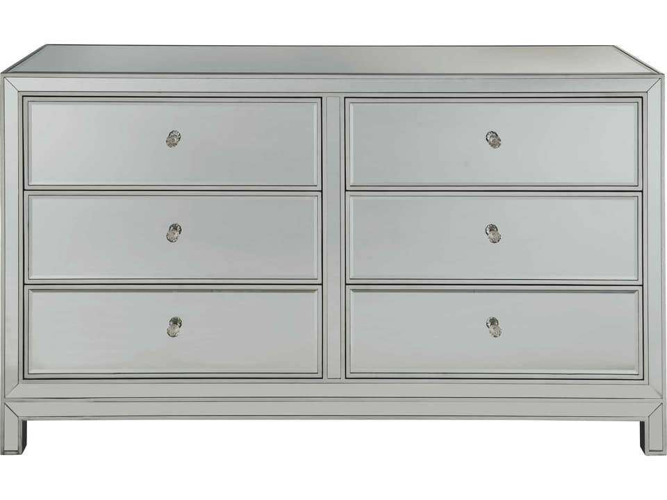 Reflexion 6-Drawers Rubberwood Double Dresser