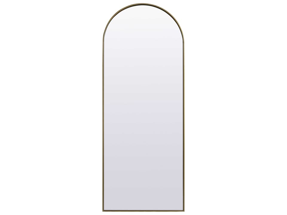 Ayra Arch Floor Mirror in Brass Finish