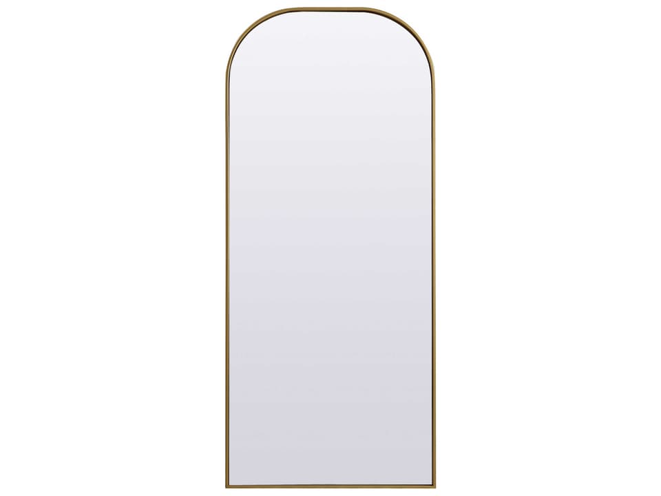 Blaire Brass Arch Floor Mirror 28x66 Inches
