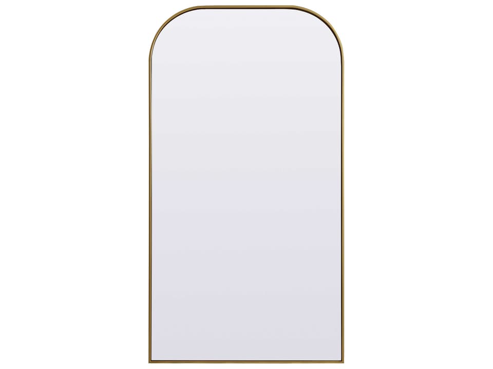 Blaire Arch Floor Mirror in Brass Finish