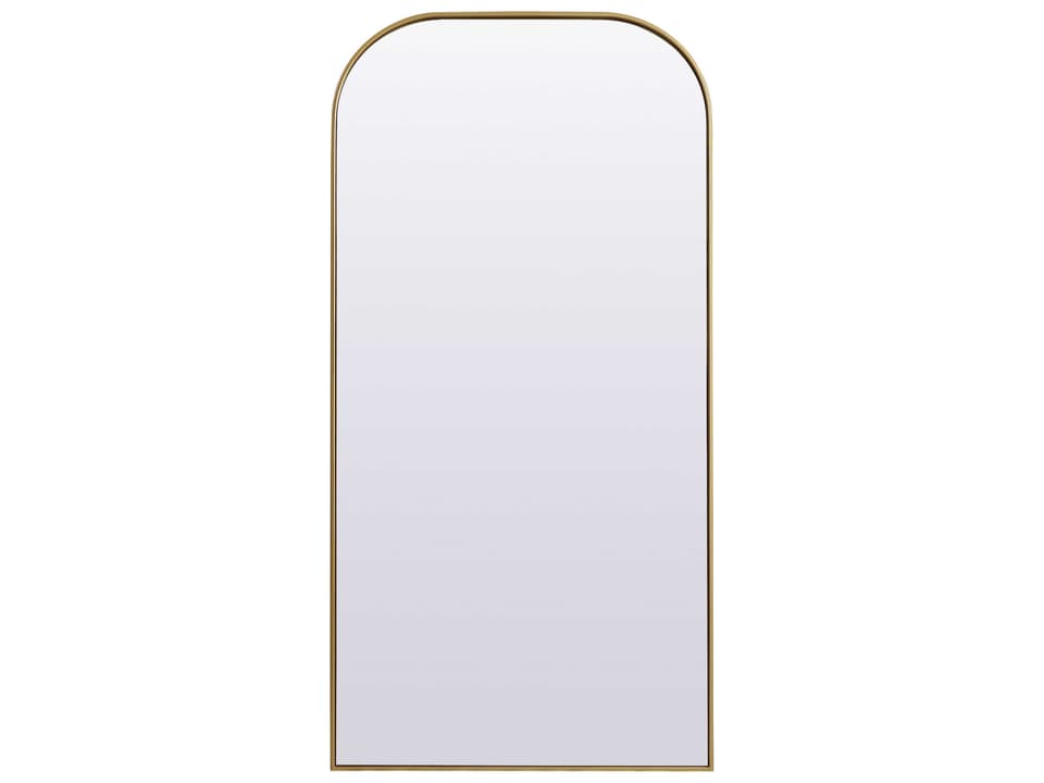 Blaire Arch Full Length Floor Mirror in Brass