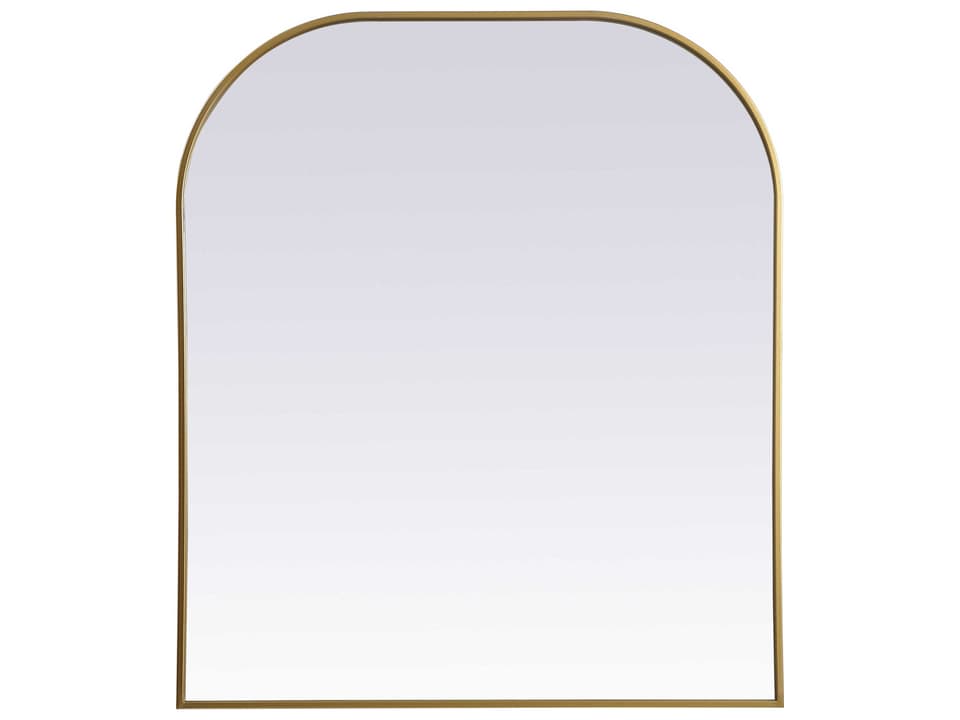 Blaire Arched Wall Mirror in Brass
