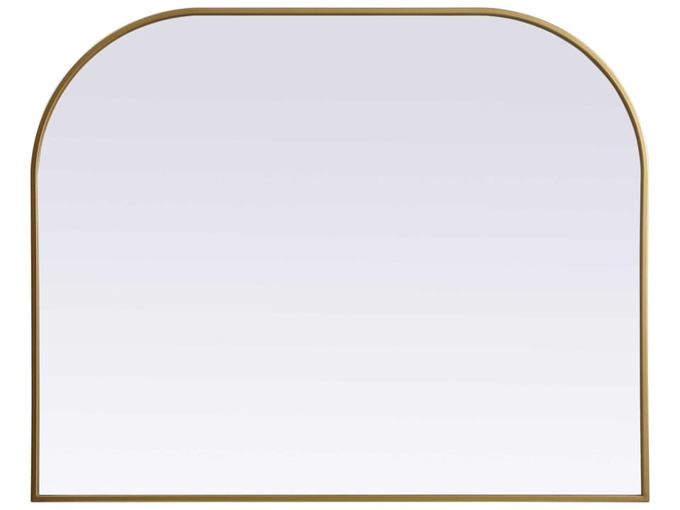Blaire 42 x 34 Inch Arch Wall Mirror in Brass