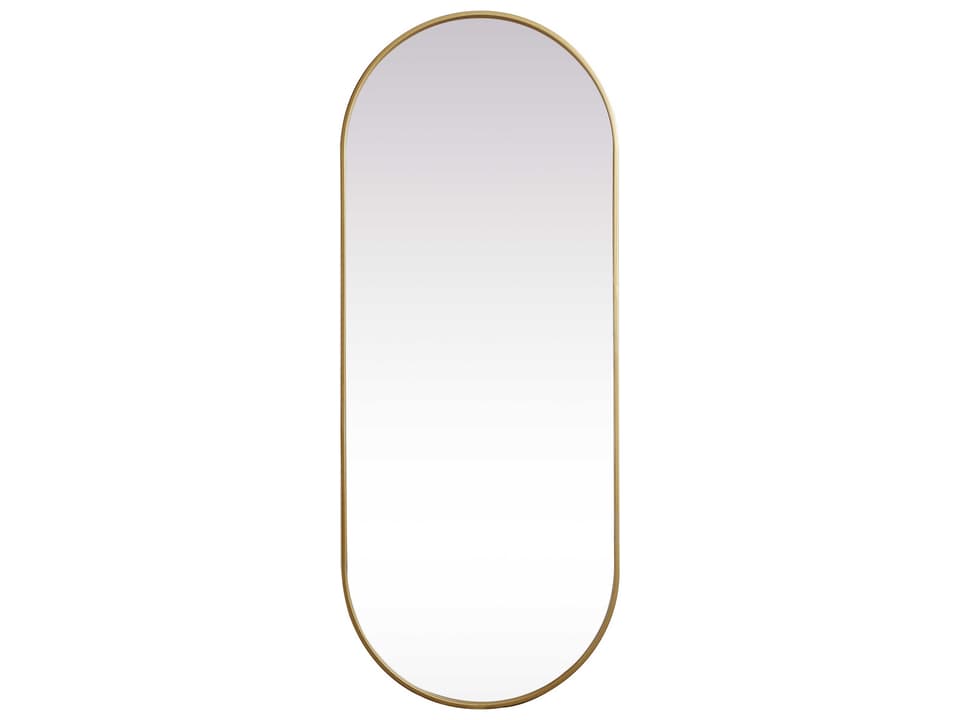 Asha Oval Wall Mirror in Brass