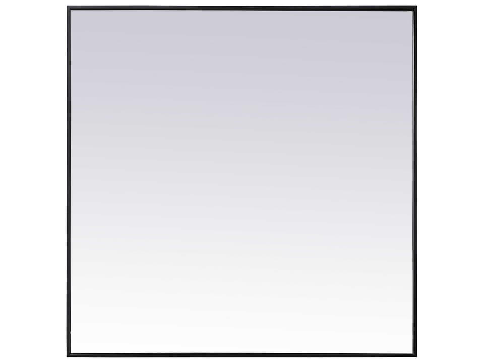 Eternity Square Wall Mirror in Black