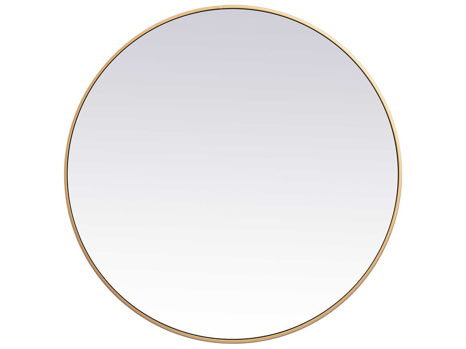 Eternity Round Wall Mirror in Brass Finish
