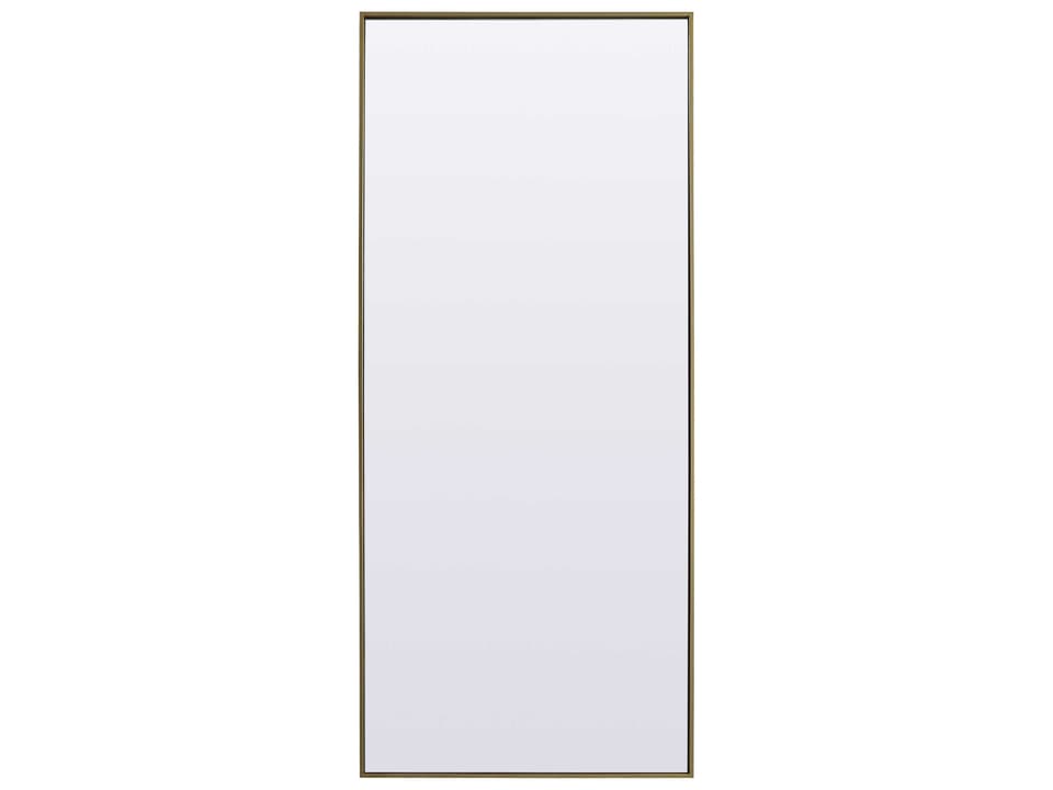 Eternity Brass Rectangular Floor Mirror Modern
