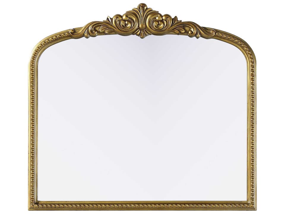 Naomi Distressed Antique Brass Floor Mirror