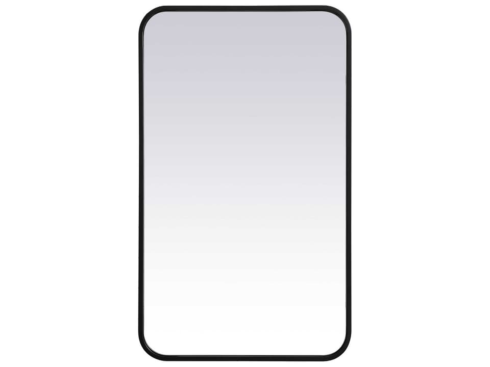 Evermore 30 x 18 Inch Rectangular Wall Mirror in Black