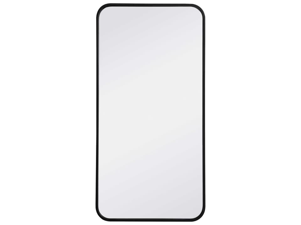 Evermore Rectangle Wall Mirror in Black Metal
