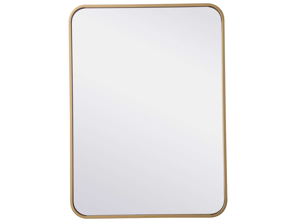 Evermore 30 x 22 Inch Brass Rectangular Wall Mirror