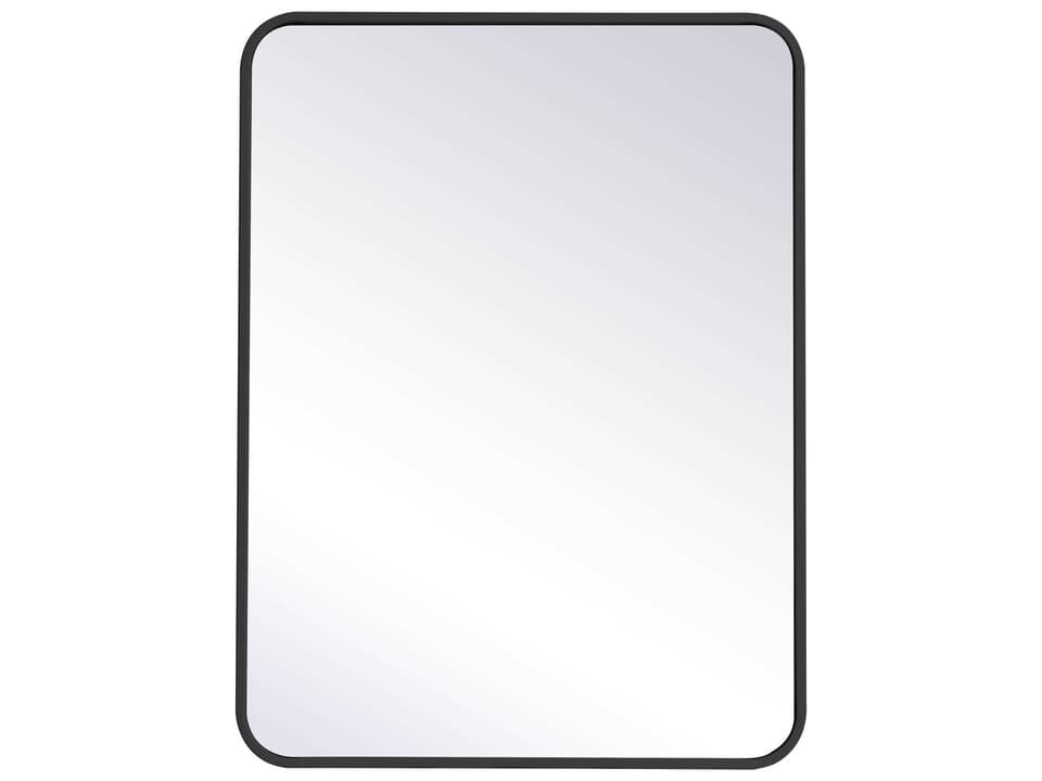 Evermore 32 x 24 Inch Black Rectangular Wall Mirror