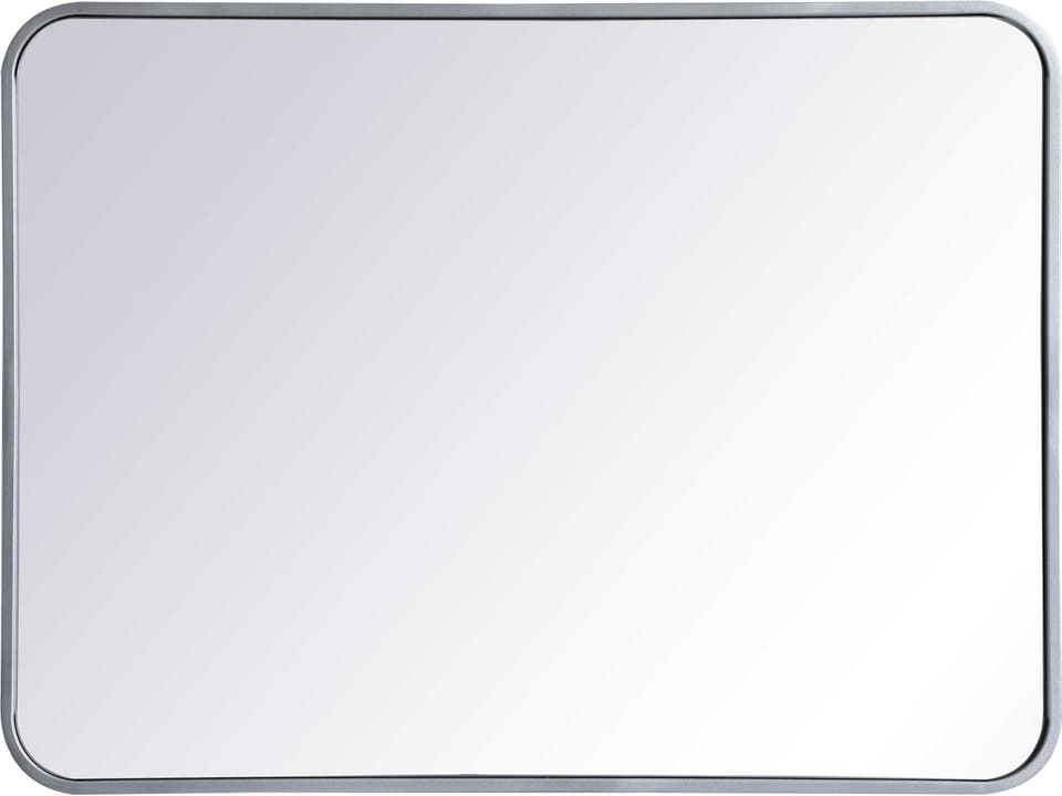 Evermore Rectangle Wall Mirror with Silver Metal Frame