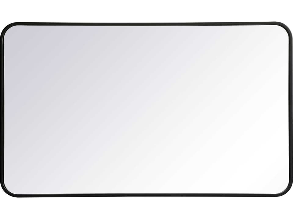 Evermore 40x24 Inch Rectangle Mirror in Black Finish