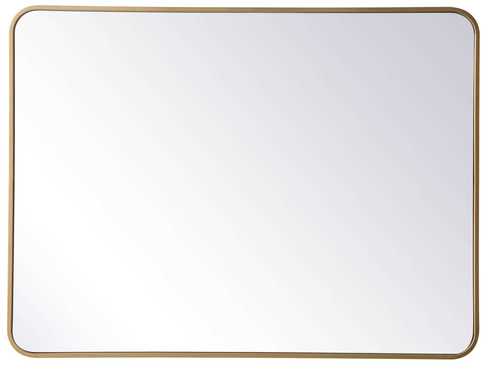 Evermore Rectangular Wall Mirror in Brass 30x40 Inch