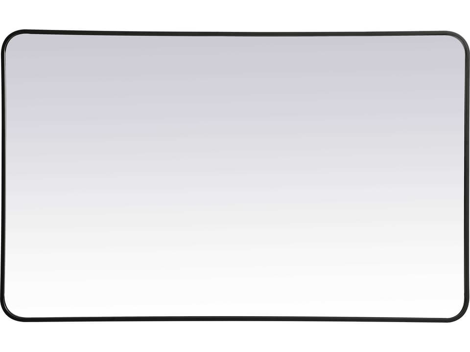Evermore Rectangle Mirror in Black Finish